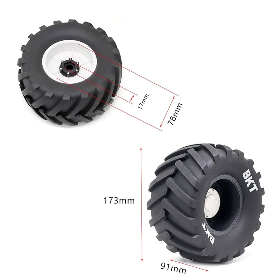 Amazon.co.jp: 173mm モンスタートラックタイヤ&ホイールセット