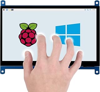for Raspberry Pi 7inch HDMI LCD (C) Rev4.1, 7" 1024×600 Capacitive Touch Screen IPS Display Monitor for Raspberry Pi 4B/3B+/3B/2B/B+/A+/Zero W/WH/BeagleBone Black/Banana Pi, PC Windows 10/8.1/8/7