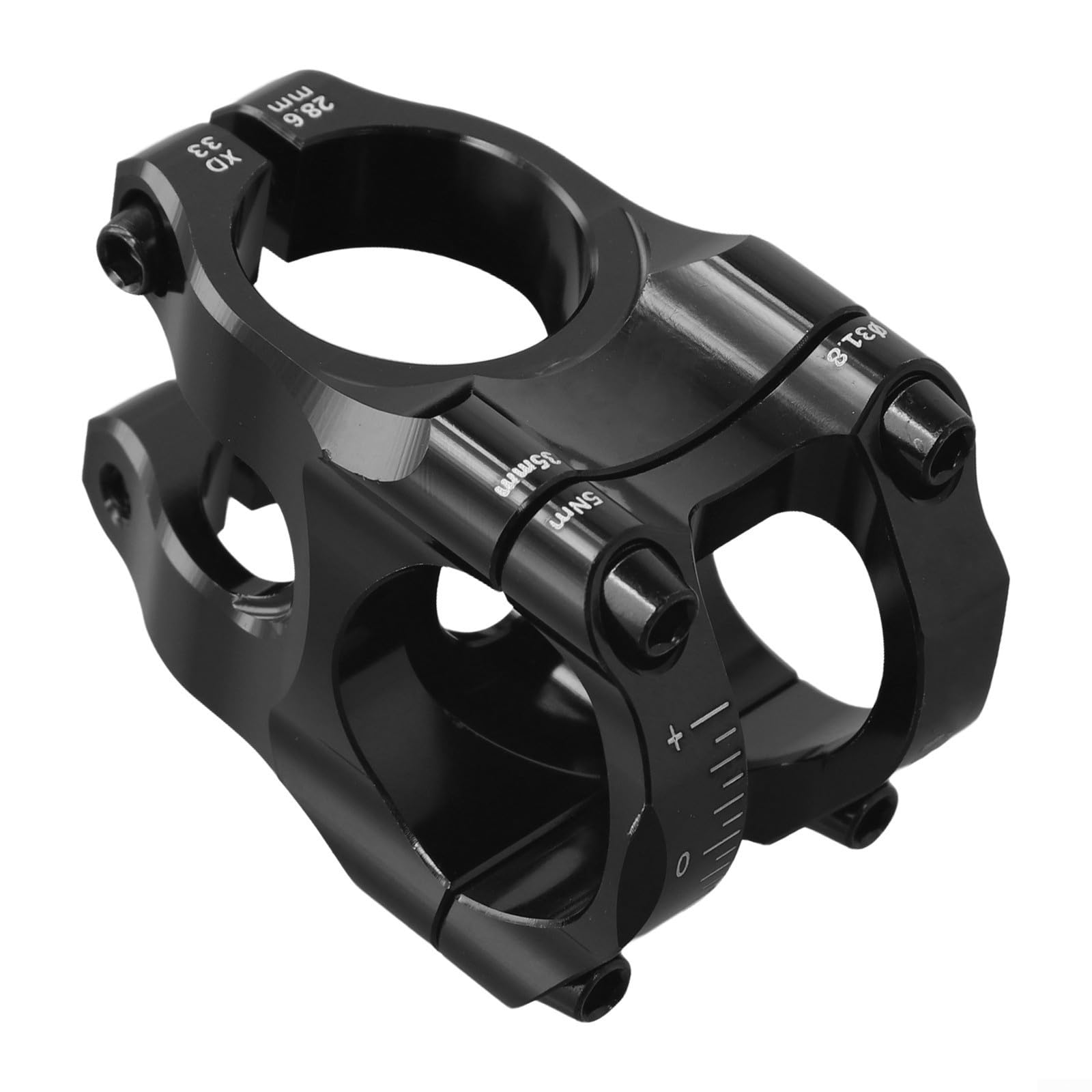 Attacco manubrio per mountain bike CNC da 31,8 mm, design ultra leggero in lega di alluminio, stelo cavo in lega di alluminio ad alta resistenza per MTB/strada/ciclismo in discesa (nero)