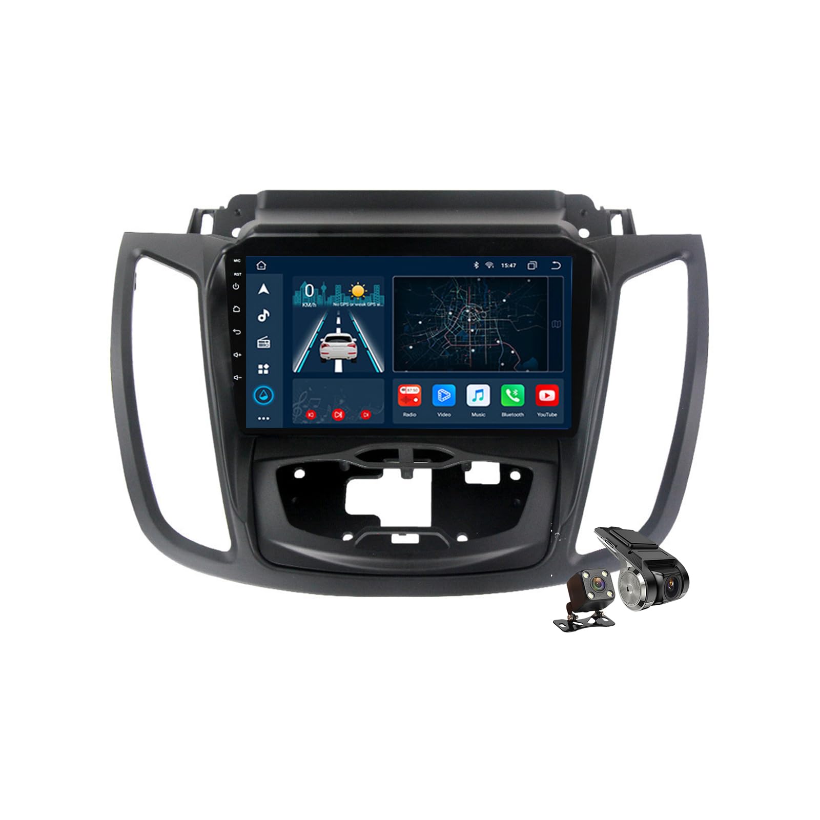 Radio 2 DIN Android 14 M800s para Kuga 2012-2019 con reproductor MP5 y WiFi 4G 5G