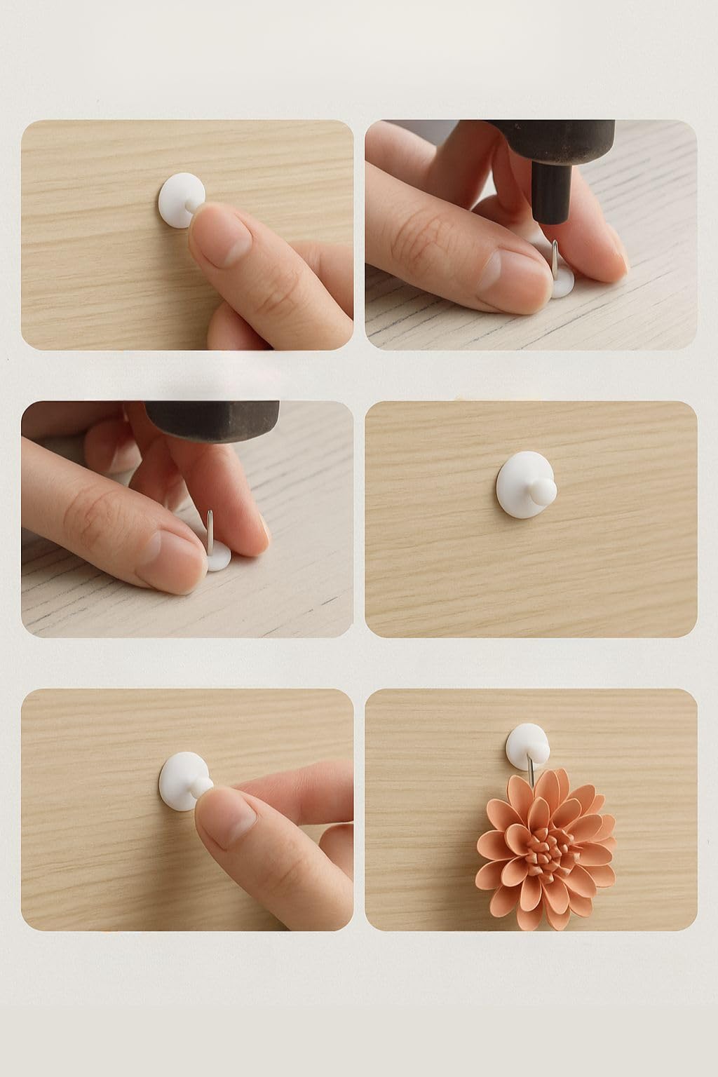 Set di Ganci per Quadri Muro Antitraccia - Ganci Invisibili per Appendere Foto, Dipinti, Specchi - 3 Ganci (20 Pezzi)
