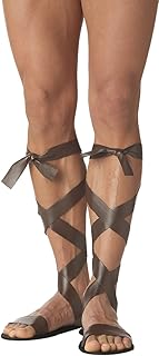 Roman Sandals – Gladiator Warrior Footwear for Men – Costume Accessory for Halloween, Theater, Cosplay & Historical Reenactments