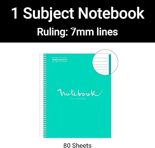 Miniatura 3 de Miquel Rius M Emotions - Cuaderno de 1 materia, forrado de 11 x 8.5 pulgadas, 80 hojas de papel pesado, 3 agujeros perforados, microperforado