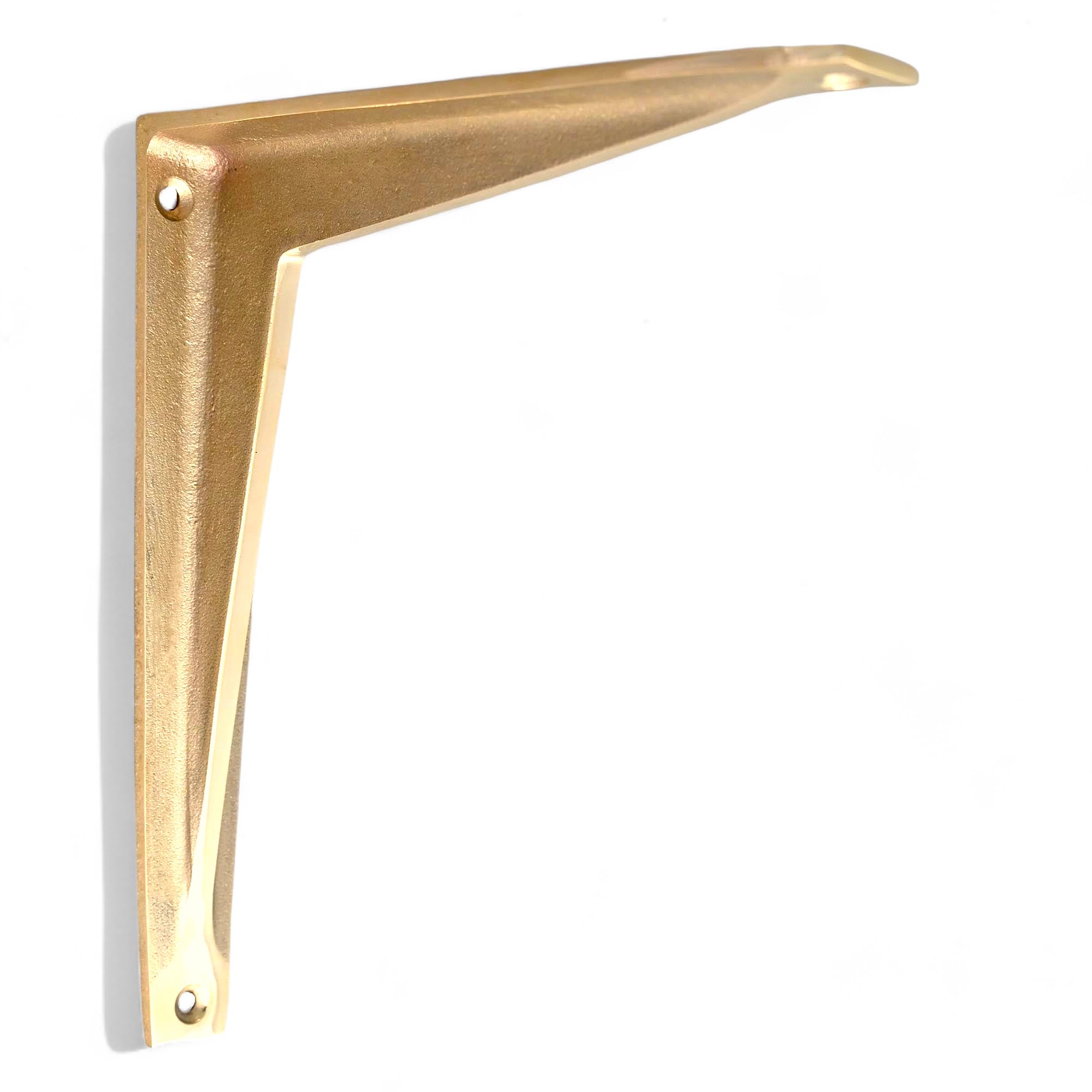 STYLENT Decor Decorative Brass Shelf Bracket | Antique Shelf Bracket for Shelving Modern L Shaped Design | Modern & Sleek Metallic Gold Finish, 3x4 Inches (1 pc)
