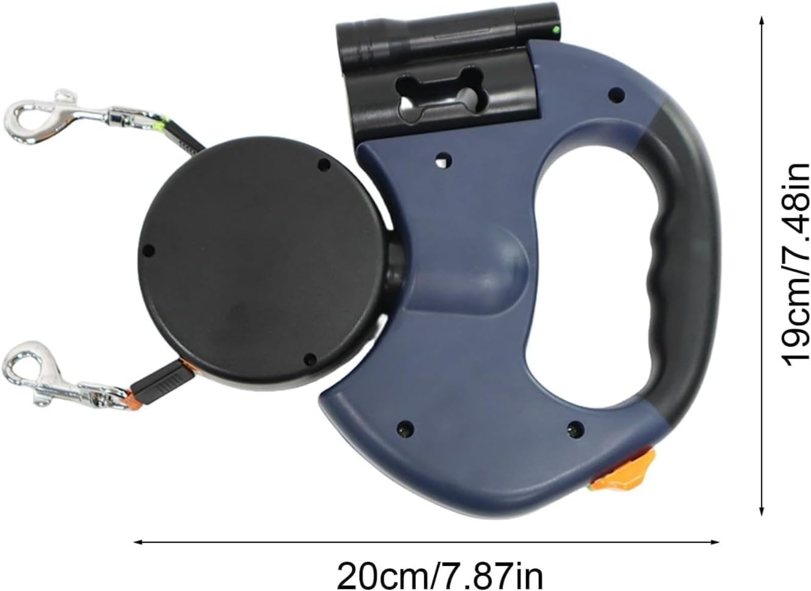 Laisse Double pour 2 Chiens, Laisse Double, Laisse Rétractable De 5 M Pet, À 360° en Enchevêtrement Câble De Sécurité Réfléchissant pour Promenades Nocturnes, Jogging Et Camping avec (Bleu)