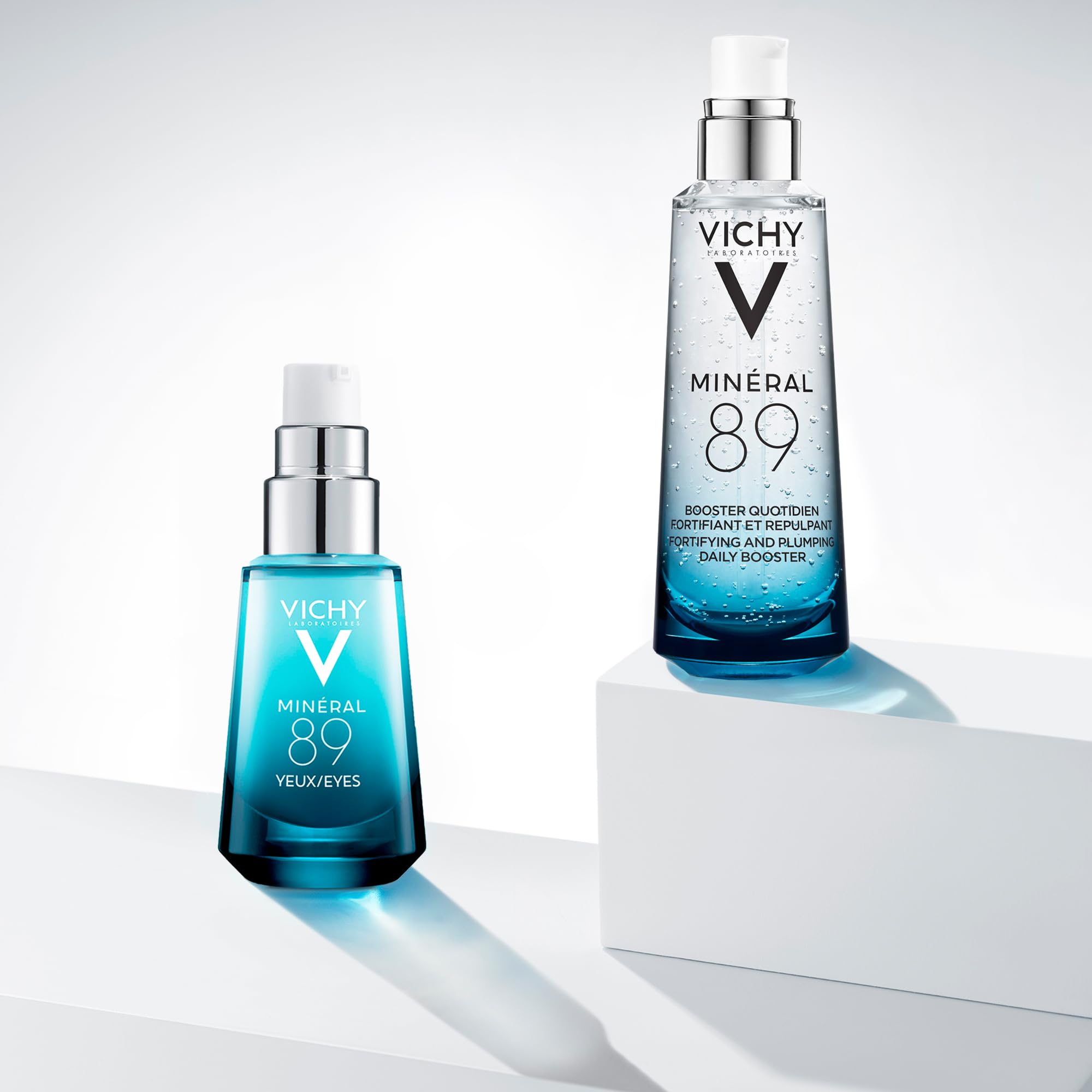 Vichy Minéral 89, Gel Occhi Fortificante, Per Tutti i Tipi di Pelle, 8H di Idratazione, Riduce Borse, Occhiaie e Linee Sottili, Con Caffeina, Acido Ialuronico e Acqua Vulcanica, 15 ml