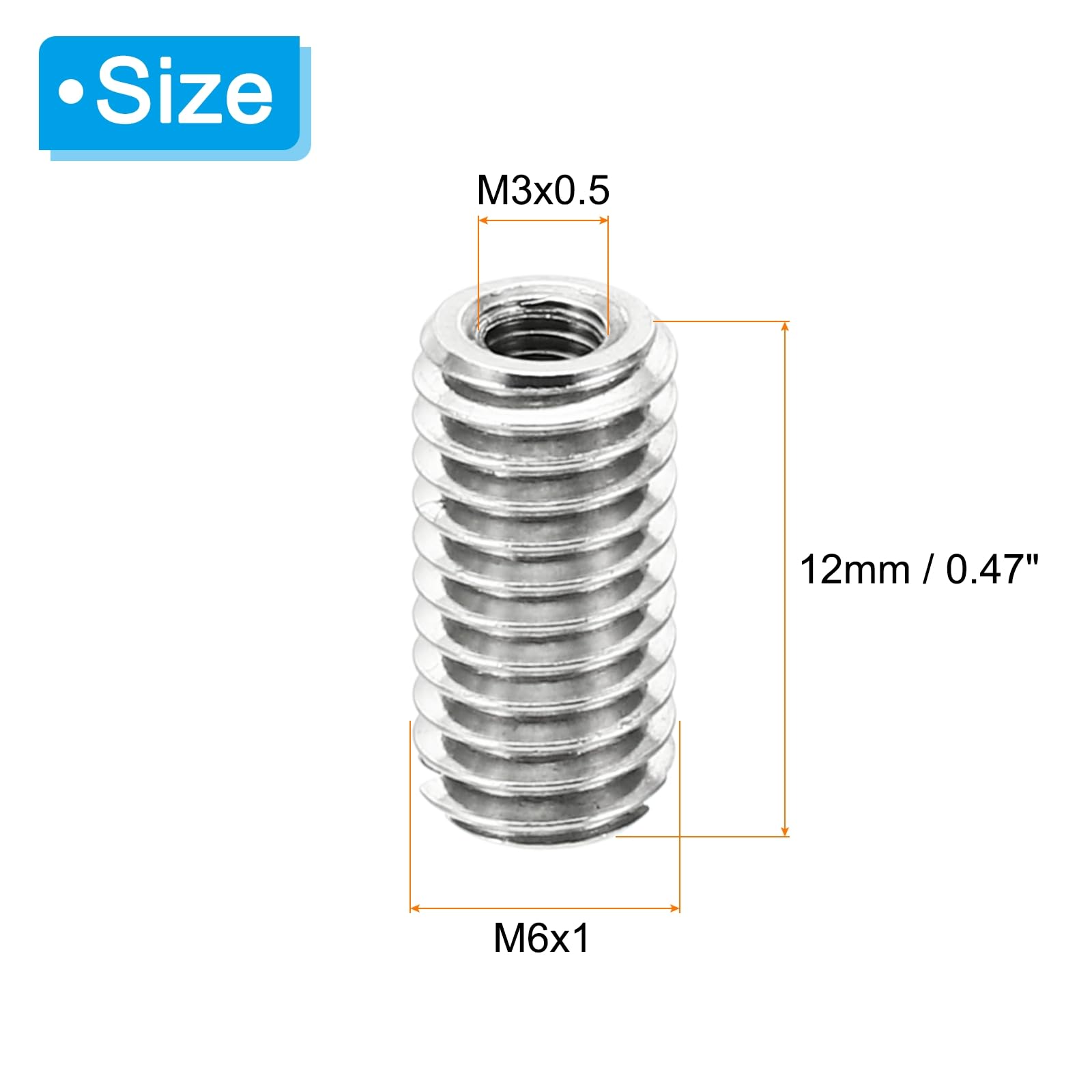 PATIKIL Thread Adapters Sleeve Reducing Nut - Image 2