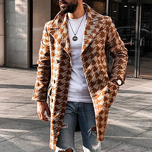 Ymosrh Jackets for Men Men's British Style Solid Color Long Coat Fashionable Warm Woolen Overcoat Mens Coats Fashion4