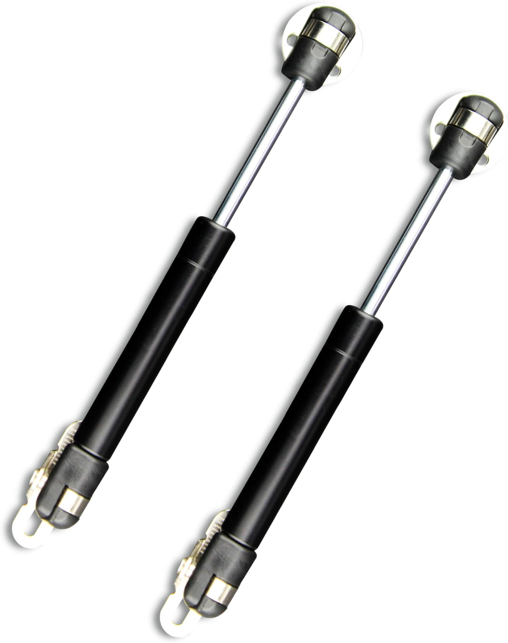 80N/18lb 7 Inch Gas Strut Cabinet Lift Supports, Black, Set of 2