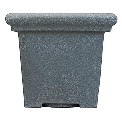 Akro-Mils TEA20000G21 Terrazzo Round Planter with Heavy Rim, Black Granite, 20-Inch