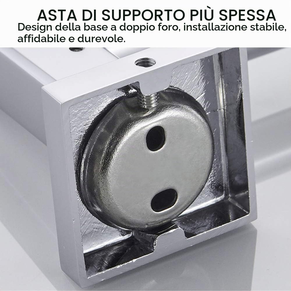 Portasciugamani multifunzione SUS304 in acciaio inox porta asciugamani da parete con doppio portasciugamani per il bagno
