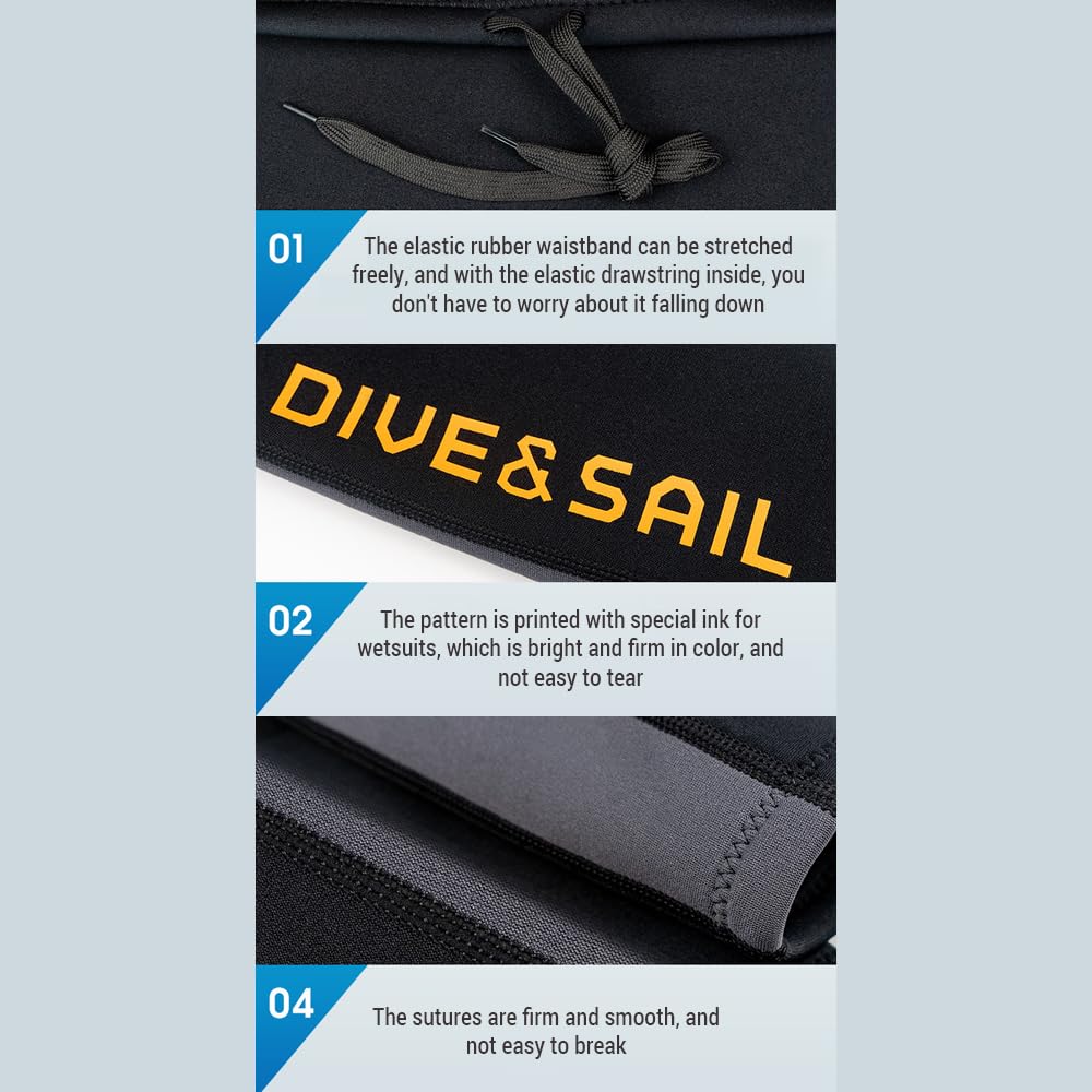 Jemora Pantalon de Combinaison en néoprène 3mm pour Hommes, Pantalon de Surf, Garde au Chaud, Pantalon de plongée pour la Natation, Le Surf et la plongée