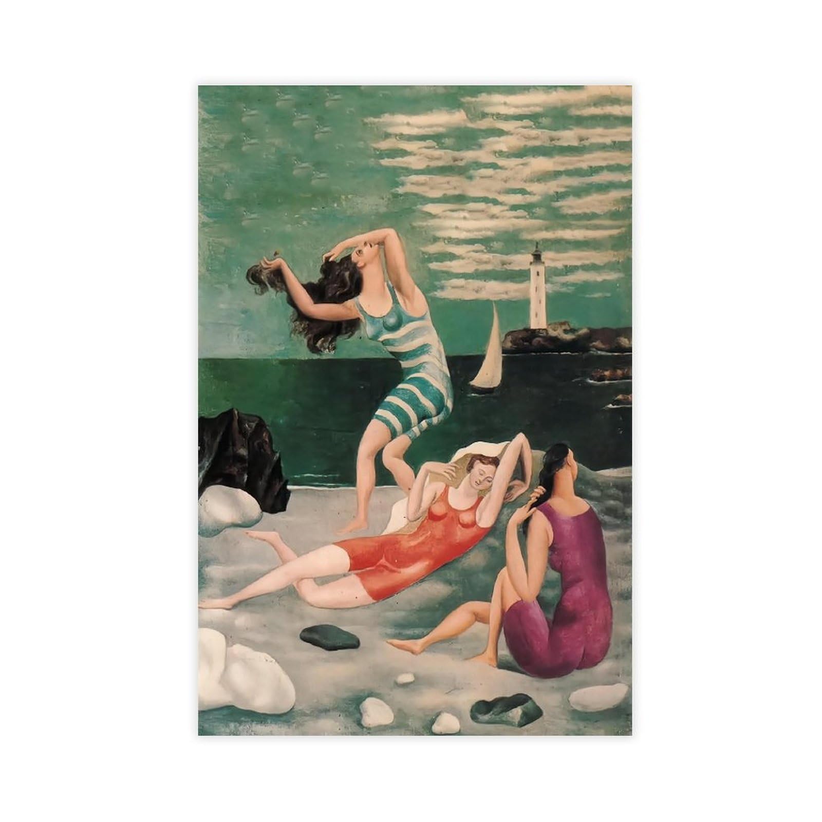WCYB Bathers 1918 by Pablo Picasso Posters Prints Canvas Deco Paintings Wall Art Unframe 24" L X 36" W