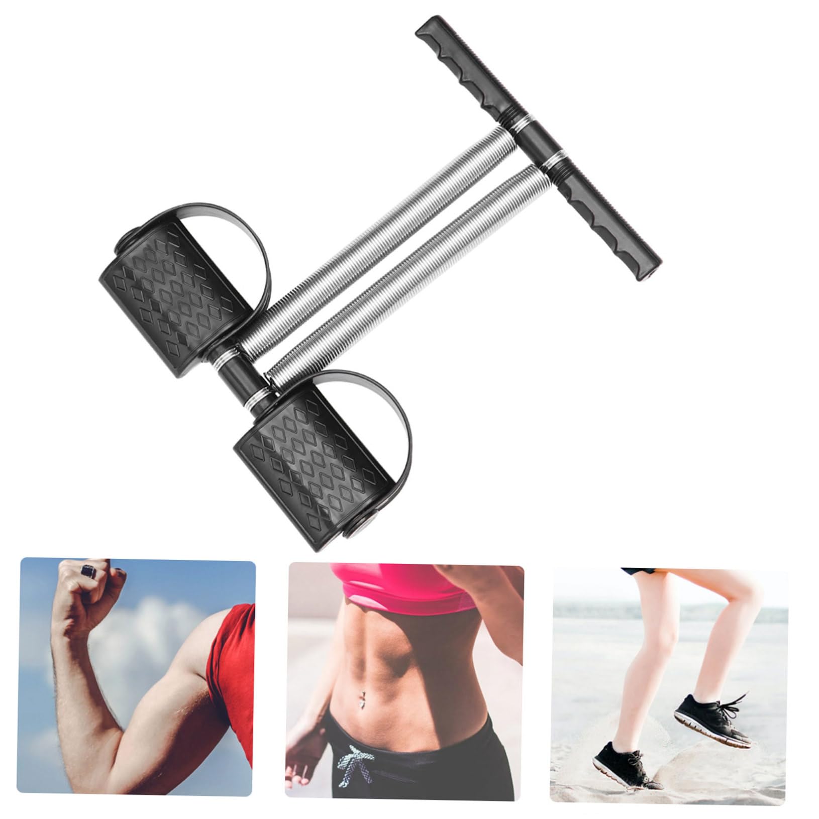 ifundom Pedale Tenditore Per Gambe Fitness Palestra Attrezzatura Per Allenamento Gambe Tavola Elastica Nera