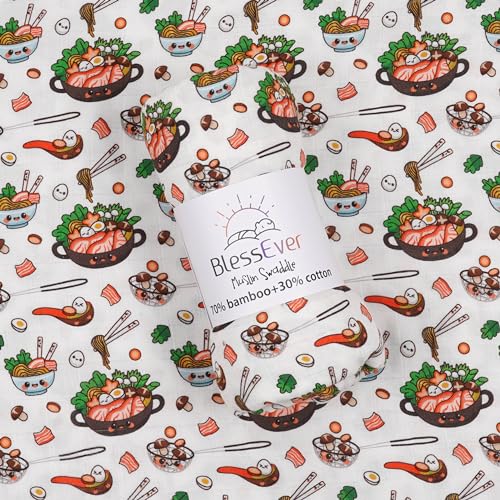 Image of Muslin Swaddle Blanket for Unisex, Soft Breathable and Skin-Friendly Baby Swaddles for Boys & Girls, Newborn Receiving Blanket, Hot Pot Blankets Babies, Large 42 x 47 inches