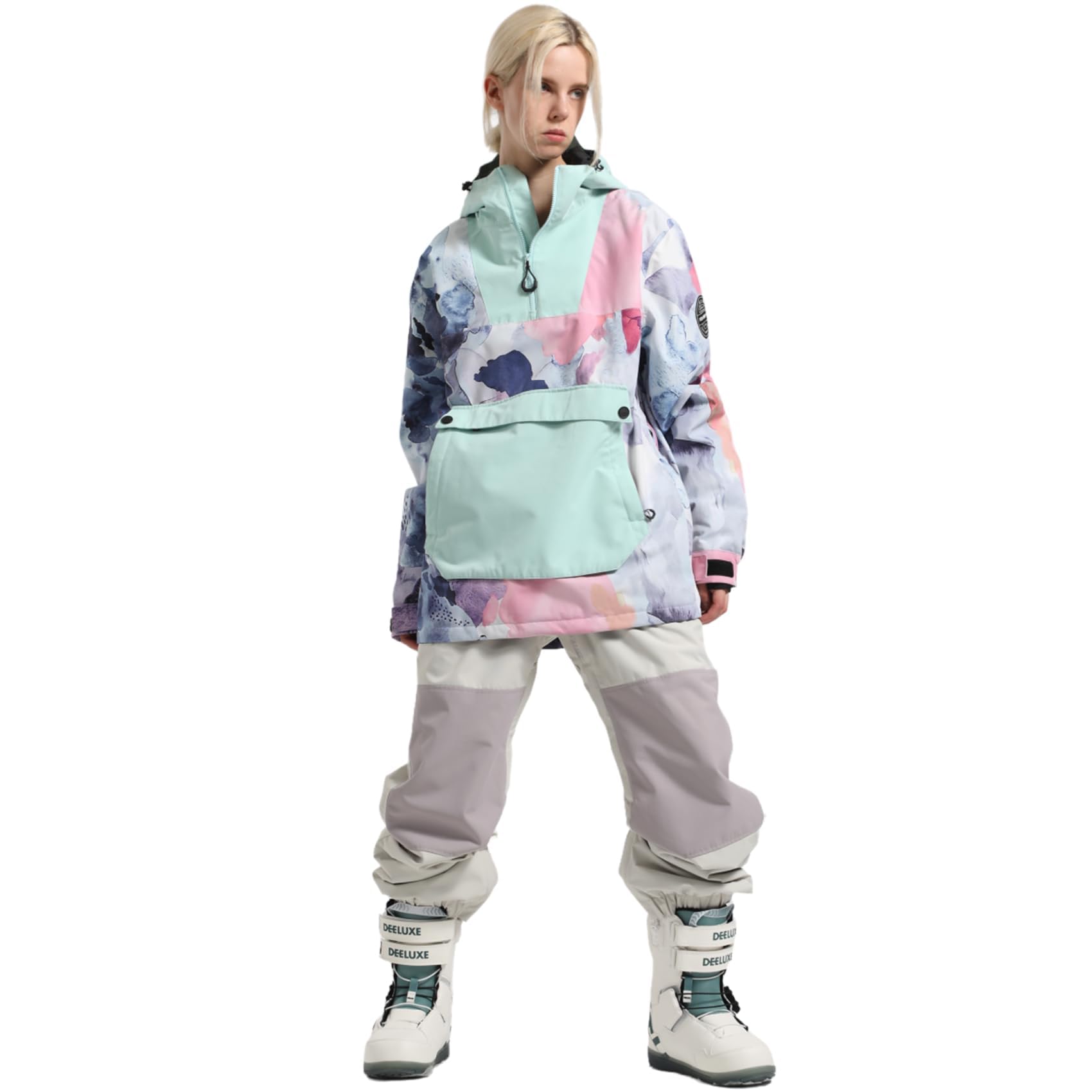GSOU SNOW Anorak - Giacca da sci da donna, da snowboard, impermeabile, antivento, traspirante, calda, con cappuccio