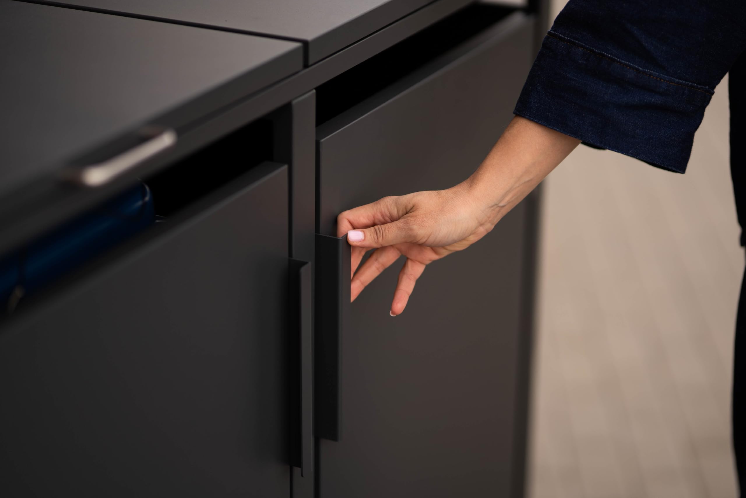 SMARTBOX 2er Mülltonnenbox für 120 l in Anthrazit - Premium Verkleidung Wetterfest & Korrosionsbeständig - Storage Cabinet Möbelschrank mit Gasdruckdämpfer Soft-Close Deckelseilzug Magnetverschluss
