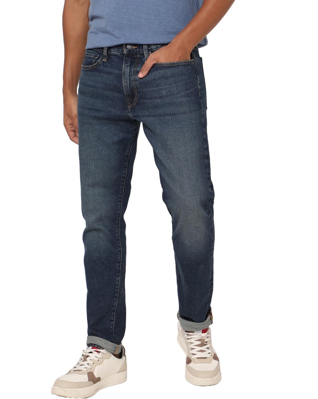 Gap Men’s Slim Fit Mid Rise Mid Washed Tapered Denim Jeans Gap Men’s Slim Fit Mid Rise Mid Washed Tapered Denim Jeans
