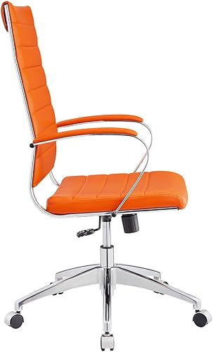 Miniatura 5 de Modway Jive Silla de oficina giratoria ejecutiva con respaldo alto y brazos en naranja