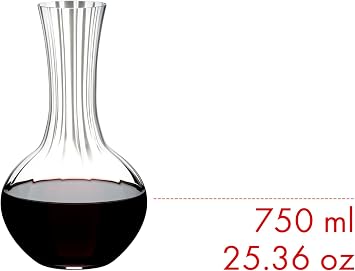 RIEDEL Performance Decanter Premium Machine-Made Crystal, Optical Blown Glass, Single Bottle Capacity, Dishwasher Safe, Single Pack 1490/13