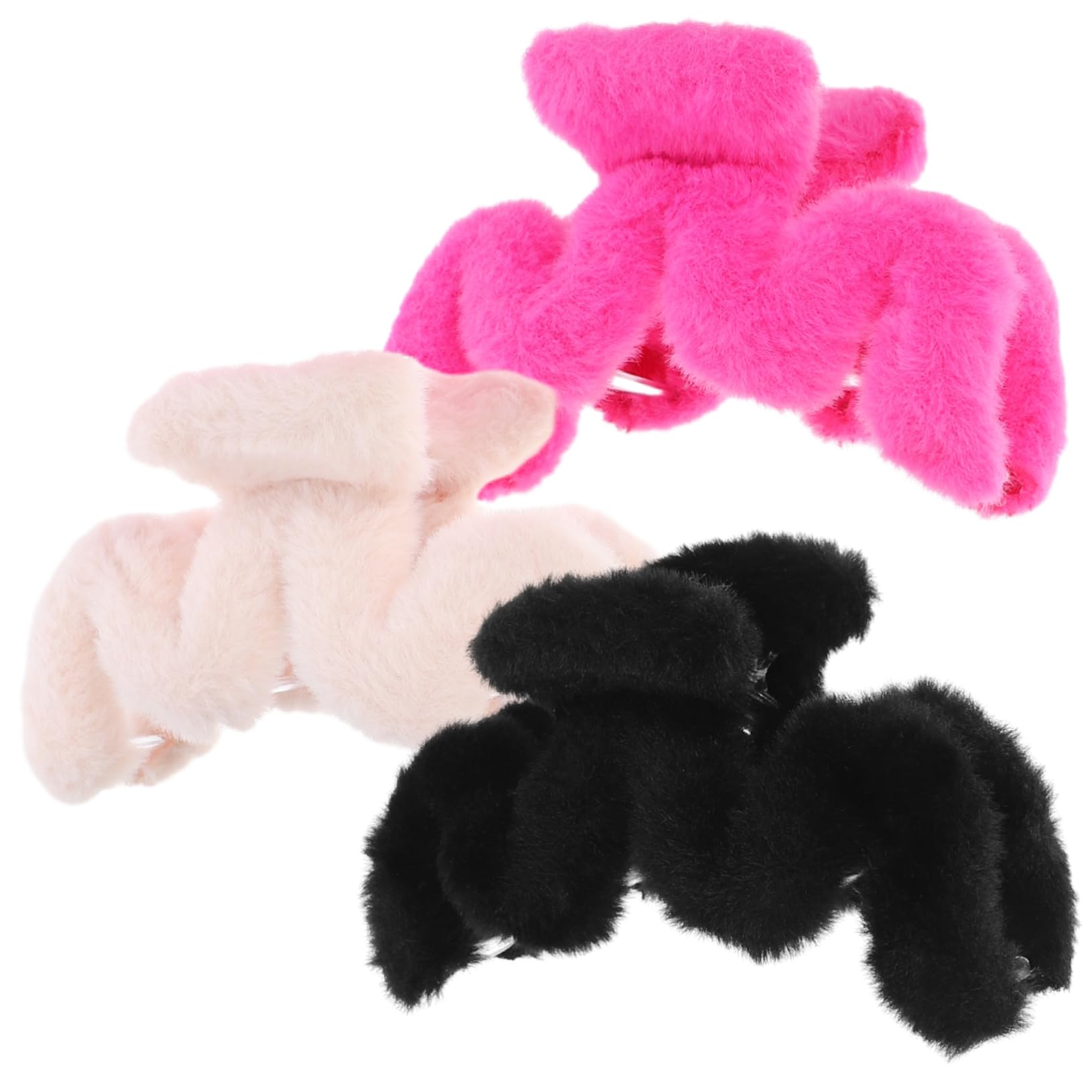 Baluue 9stücke Teiliges Furry Haarklammern Für Damen Plüsch Haarclips Rutschfestes Haarschmuck Für Hochsteckfrisuren Und Alltag Farben