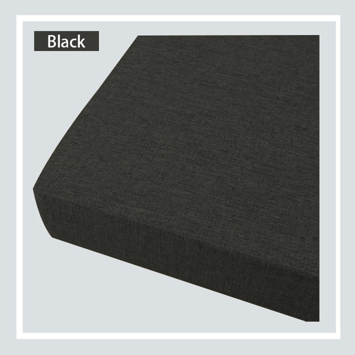 Piano Bench Cushion 30×14 27×12 36×14 34×14 36×15inch, Nonslip Seat Pad for Bay Windows, Garden Patio, Long Chairs, Swings & Porch Furniture with Zipper(Black,34x14in)