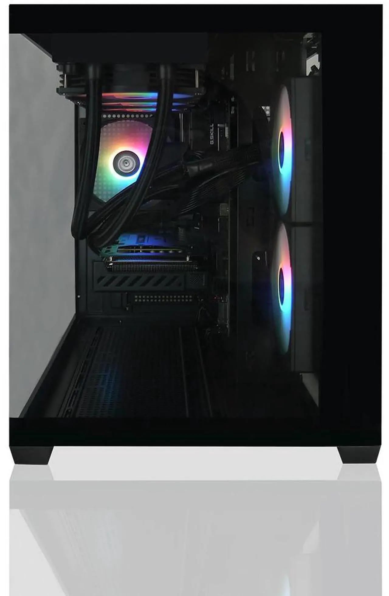 AVGPC Hellfire Gaming PC AMD Ryzen 5 9600X; Radeon RX 9060 XT 16GB VRAM; 32GB DDR RAM; 1 TB NVME M.2 SSD; 360mm AIO Liquid Cooler; ARGB Fans; WiFi/AC ; Dual Chamber Case; Windows 11 Home