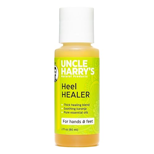 Uncle Harry's Aceite natural para pies curandero de talón, tratamiento de pies secos con aceite de ricino, bálsamo líquido para el talón y