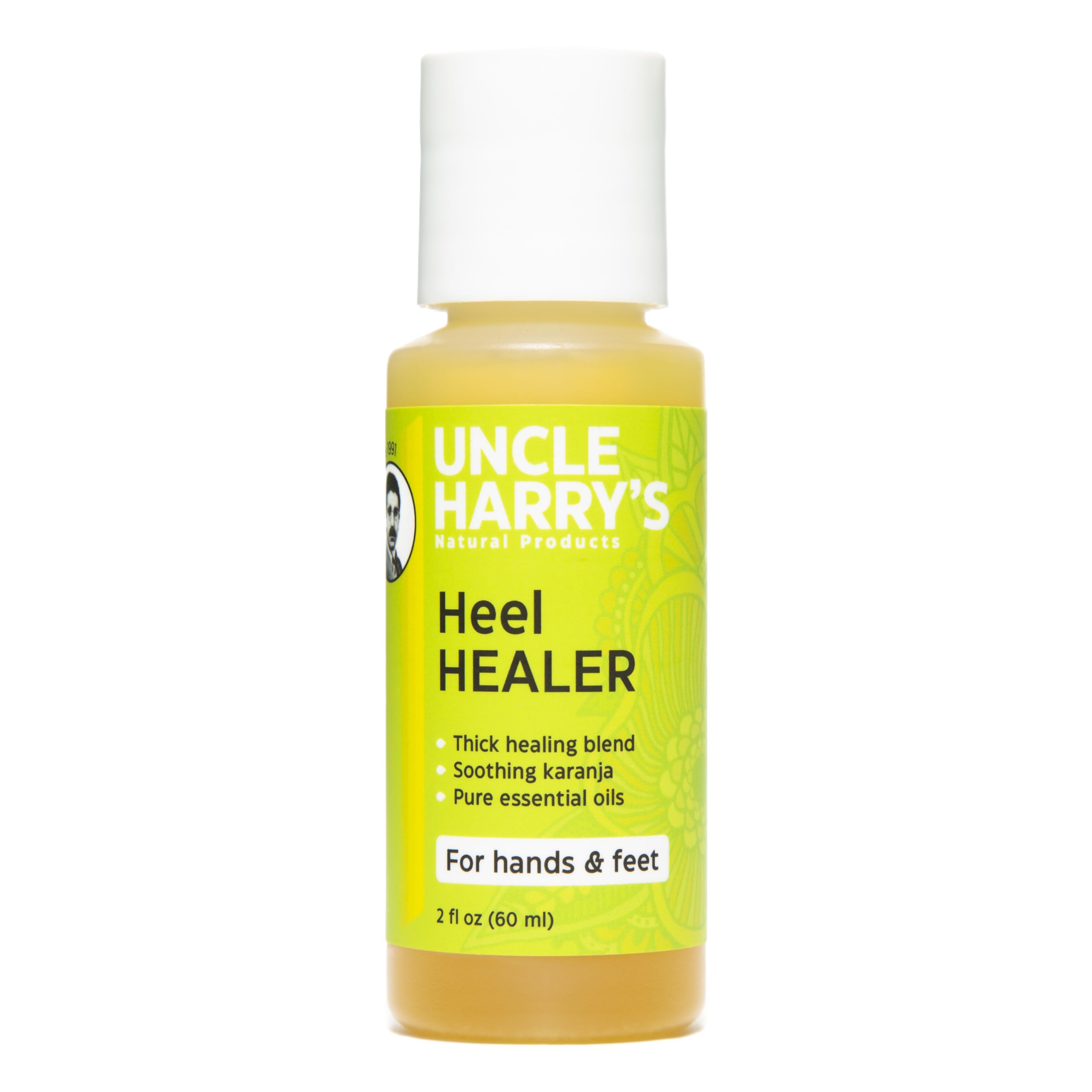 Uncle Harry's All Natural Heel Healer Foot Oil | Foot Repair Dry Feet Treatment with Castor Oil | Liquid Heel Balm & Foot Softener | Self Care Products for Cracked Heel, Cuticle Care & Foot Callus