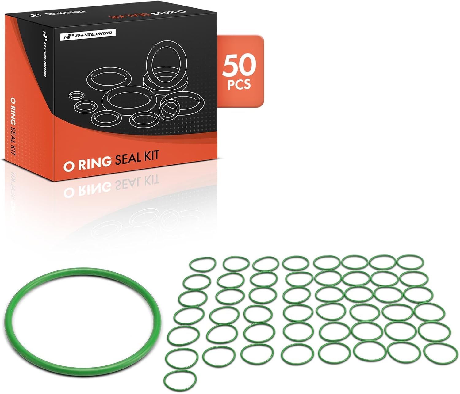 A-Premium Universal AC System Repair Kit, Exact ID (45.69±0.38mm) Exact CS (2.62±0.08mm), HNBR, 50Pcs