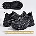 Niluber Chunky Sneakers for Women Platform Sneakers for Women Comfortable Casual Tennis Shoes Lace Up Fashion Walking Shoes(Black,8)