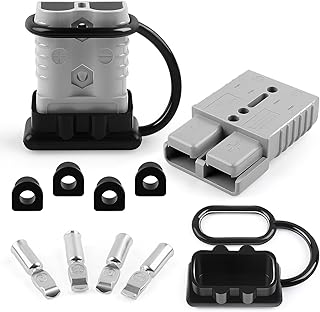 Delgada 175A Battery Quick Connect for 1/0AWG Cable 600V Battery Quick Connect/Disconnect 175Amp Power Connector Plug Kit 12V Winch Trailer