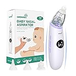 GROWNSY Nasal Aspirator for Baby | Baby Nose Sucker | Electric Nose Suction for Toddler, Ergonomic Booger Sucker with 3 Silicone Tips, Music & Light Soothing Function(Purple)