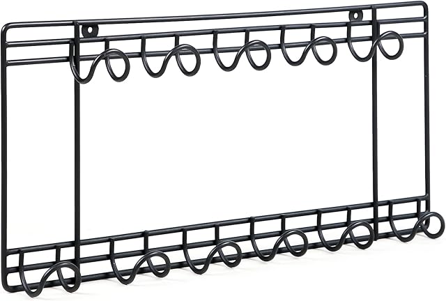 Unibos 2 Tier Garden Tool Rack Tool Hanger Tool Holder Organiser - Wall Mounted Storage Organizer Tool Wall Holders for Tools Brush Holder & Garage Hooks Organizers and Storage