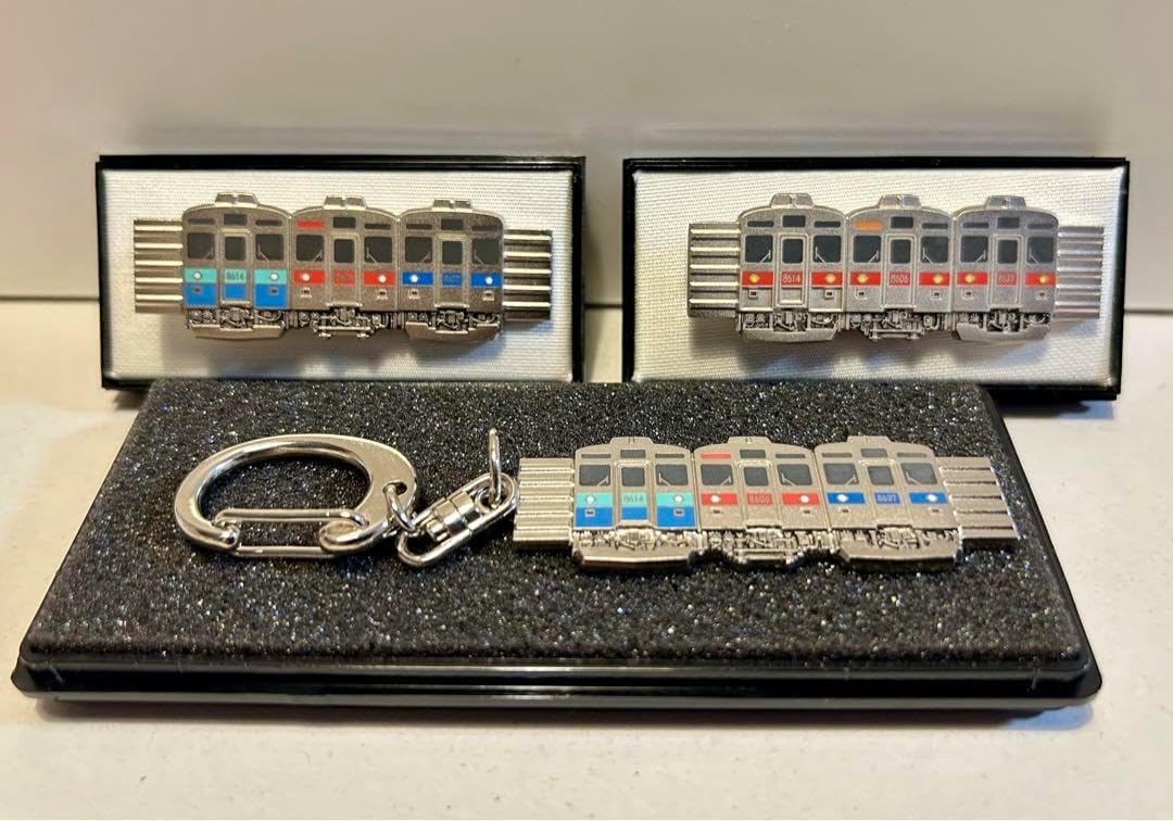 東急 8500系 引退記念 ネクタイピン キーホルダー 3点セット TOKYU