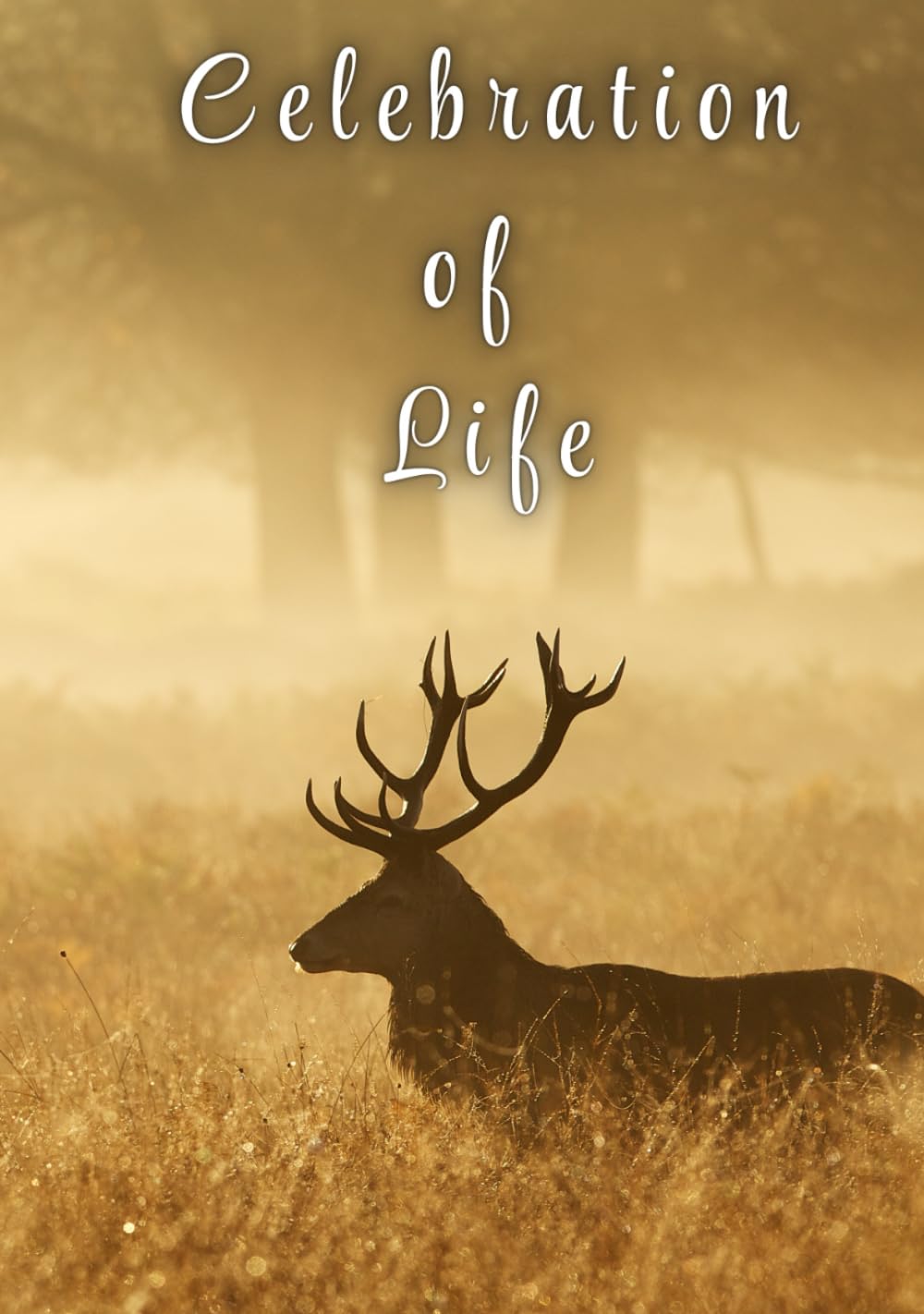 Celebration of Life Guest Book – Elk & Wilderness: Bull Elk in Meadow Cover – Outdoor Memorial Guest Registry & Funeral Remembrance Keepsake