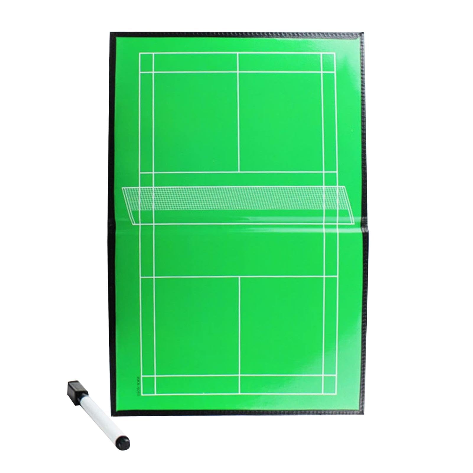 Tennis trocken abwischbares Coaching-Board | Tennis-Strategiebrett | tragbares Coaching-Werkzeug | Trainer-Klemmbrett | Faltbares Markierbrett Tennisbrett Tennis-Zubehör für Strategieplanung