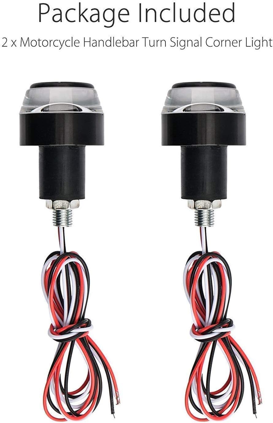 SHOPTOSHOP Bike Handle Bar End LED Blinker Indicator Light with Stylish Finish (Set Of 2)