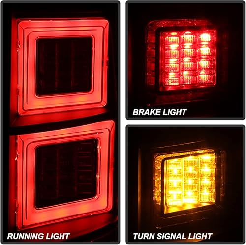 Miniatura 7 de ACANII - Para 2010-2014 Land Rover Discovery IV 4 LR4 luces traseras LED negras luces traseras luces traseras par conductor y lado del pasajero