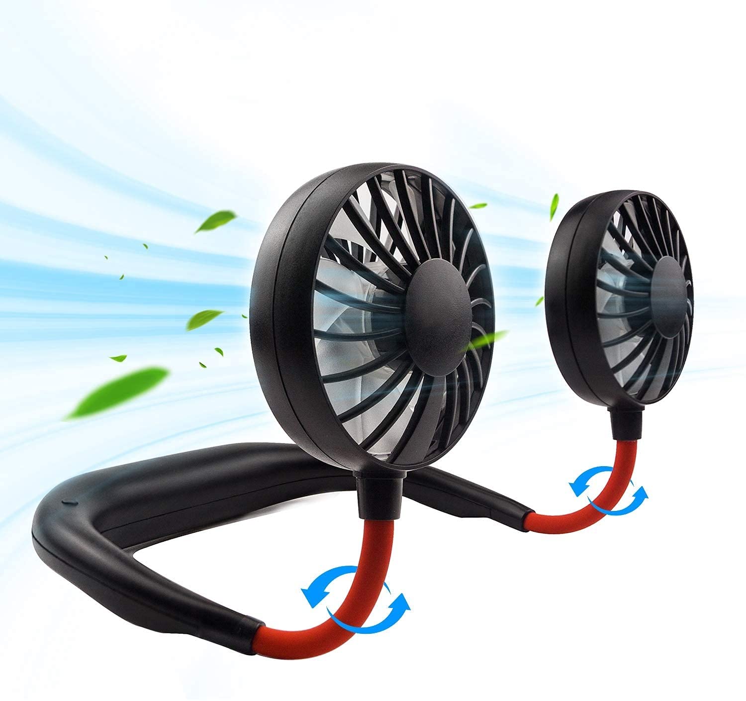 Ventilador de cuello portátil y plegable para mantenerte fresco mientras haces ejercicio