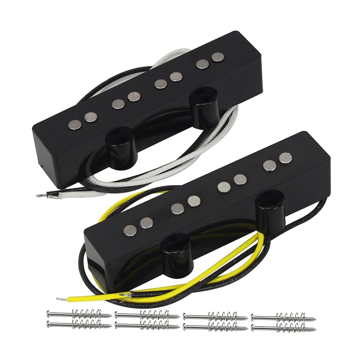 FLEOR Pickup JB Bass Alnico 5 Set pickup al manico e al ponte Misura 4 corde JB Bass Parte pickup per chitarra
