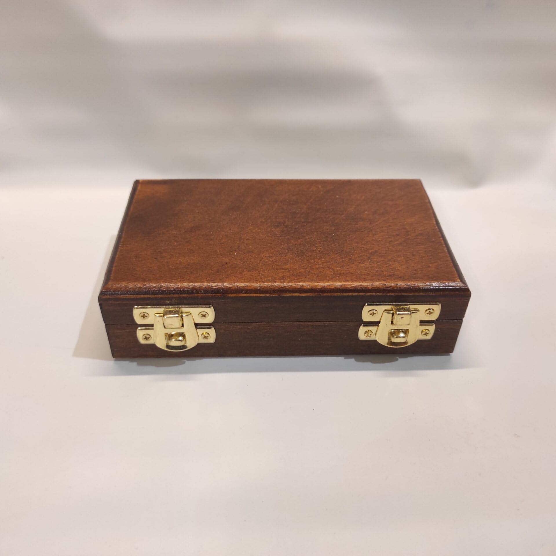 Caja para monedas y medallas antiguas certificadas, madera maciza, 2 compartimentos 50x50 mm, terciopelo italiano, hecha a mano, numismática