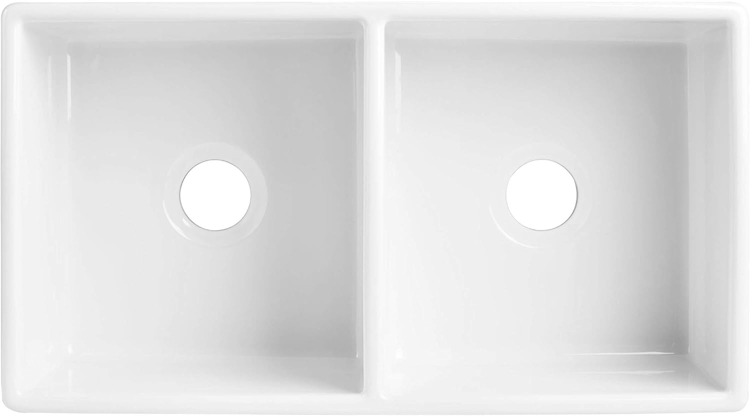 Top Rated Sinkology SK496-33FC-AMZ Brooks II 33 in. 50/50 Double Bowl Farmhouse Fireclay Kitchen Sink, Crisp White 70% Off Everything Sinkology SK496-33FC-AMZ Brooks II 33 in. 50/50 Double Bowl Farmhouse Fireclay Kitchen Sink, Crisp White