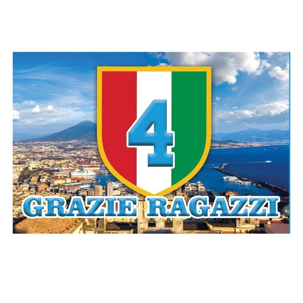 Bandiera Napoli Scudetto 150x100 cm Torna Campione Stagione 2024 25 Gadget
