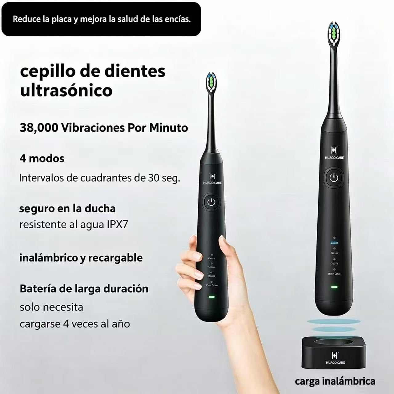 Irrigador Dental y Cepillo de Dientes Eléctrico 2 en 1 – Kit de Limpieza Bucal con Irrigador Portátil y Cepillo Sónico – IPX7, 3 Modos de Agua, 4 Modos de Cepillado para una Higiene Oral Completa