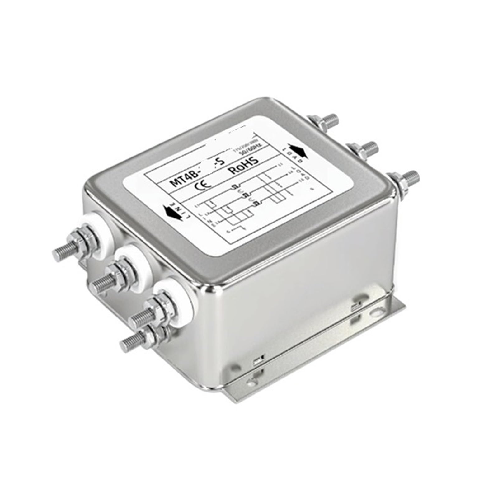 Filtro de potencia trifásico MT4B industrial con protección de 3A a 30A para 380v