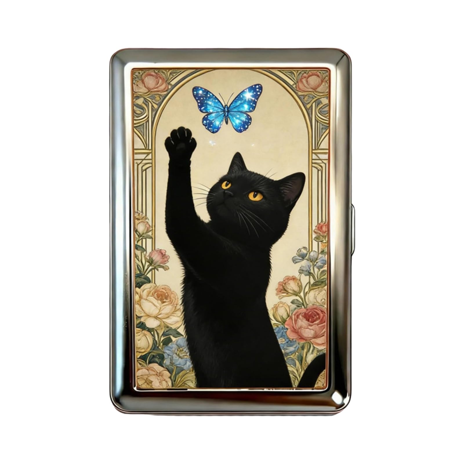 Practical Metal Card Organizers with Delicate Art Design Traditional Art Storage Case for Secure Storage Stylish Multifunctional Metal Wallet for Organizing Credit Cards Cash and Small Items