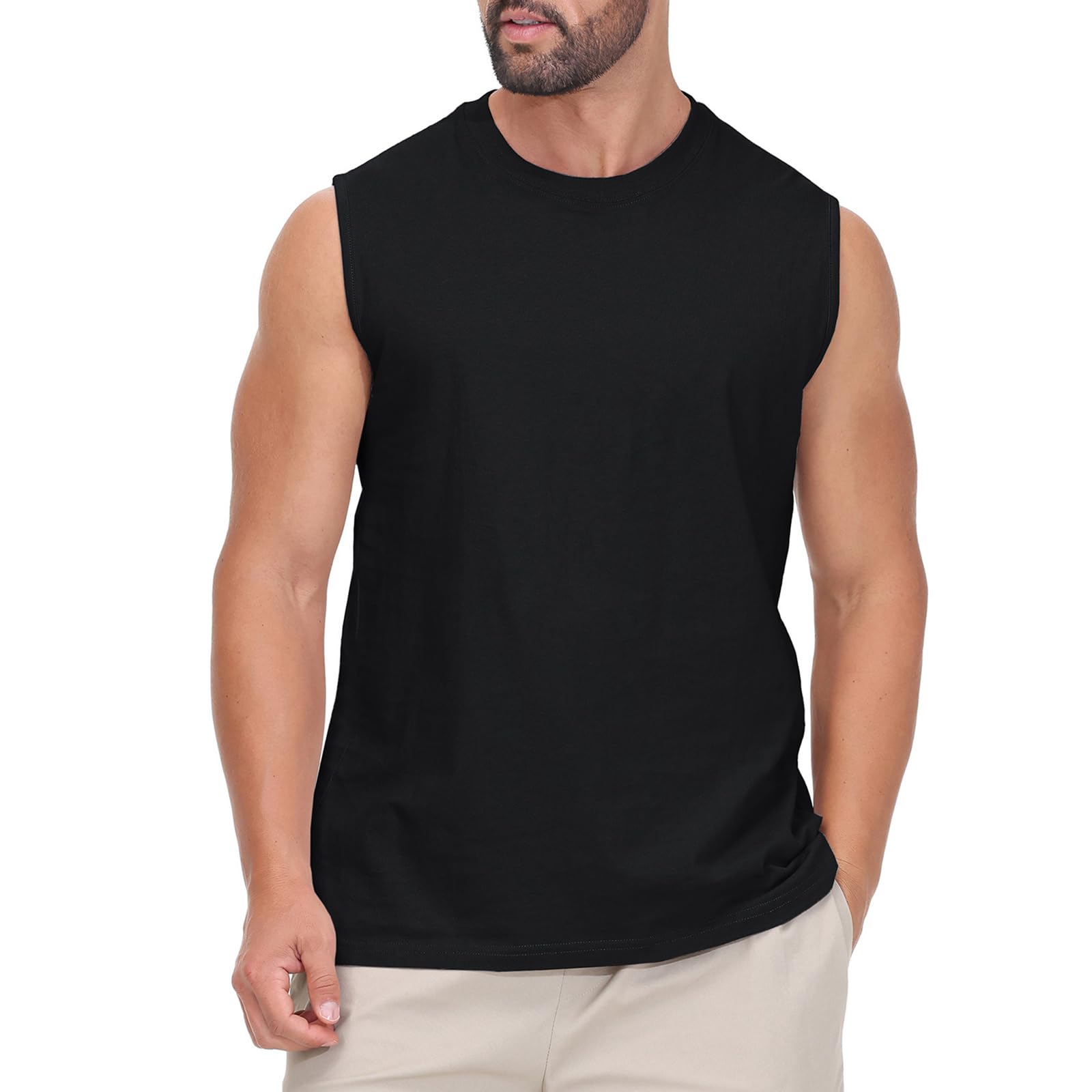 HOTIAN Tank Top Herren Ärmelloses Shirt Fitness Achselshirt Sport Ärmelloses Funktionsunterhemd Sommer Outdoor Funktionsshirt