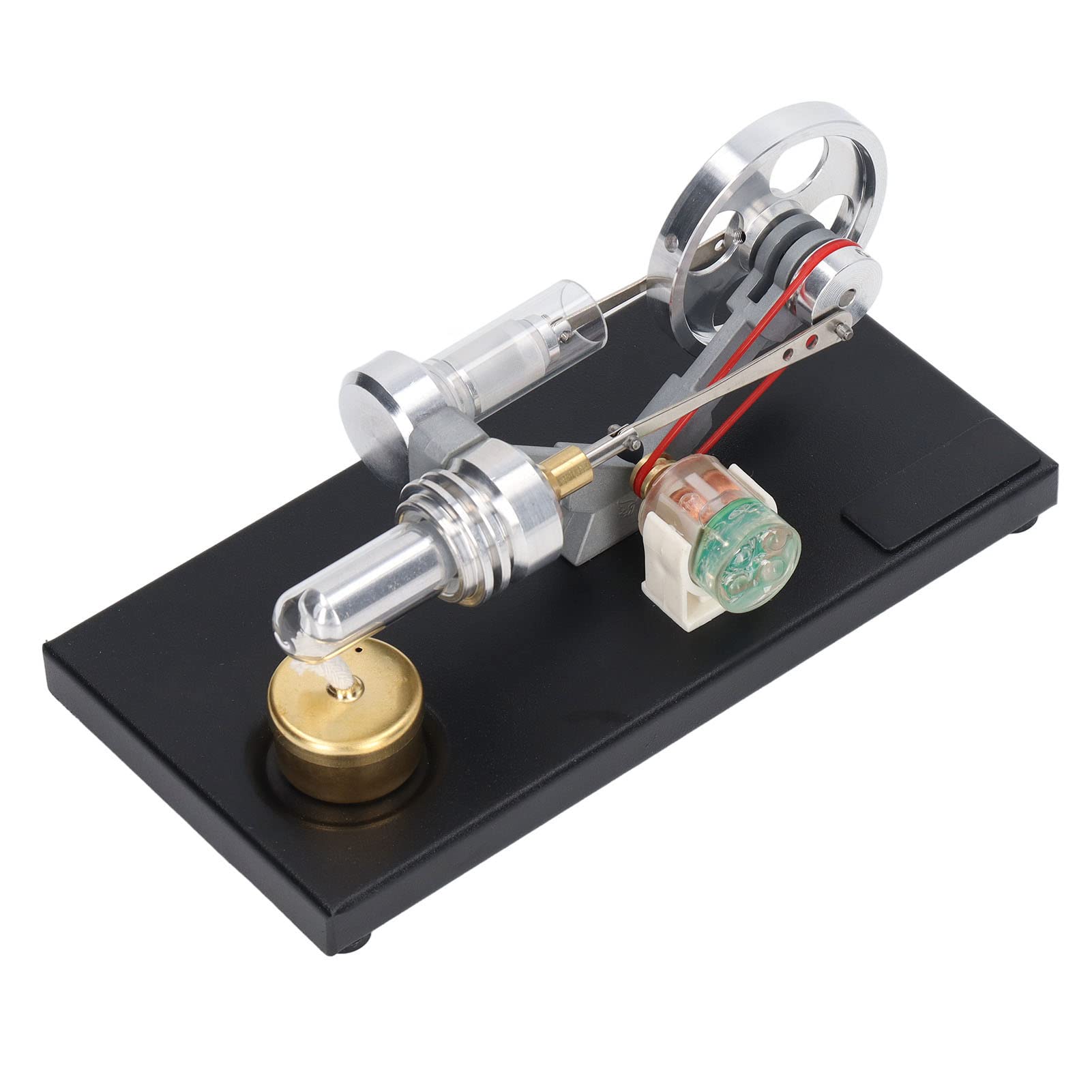 Motore Stirling ad aria calda, modello di generatore fai da te, giocattolo educativo con piastra di base in metallo, per progetti scientifici, presentazioni in aula per
