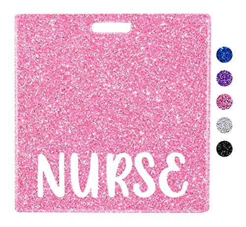 Plifal Nurse Badge Buddy Card Nursing Accessories Glitter Horizontal Badge Identification Tags